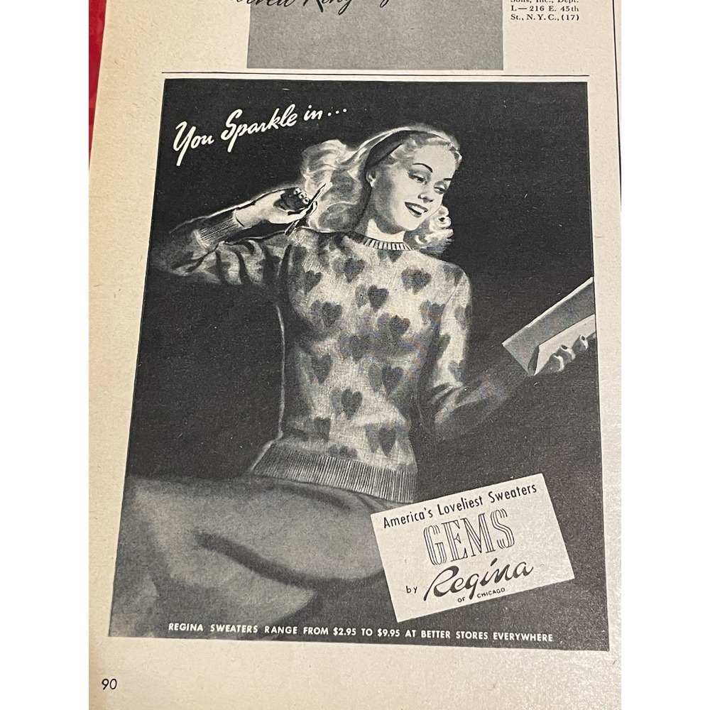 Lot 2 1940s Vintage Lingerie & Fashion Magazine Print Ads Women Pinup Risqué